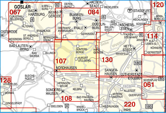 107 Südharz, Stolberg und Umgebung 1:35.000