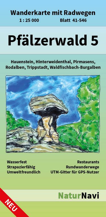 Pfälzerwald 5 - 1:25.000 NaturNavi Wanderkarte