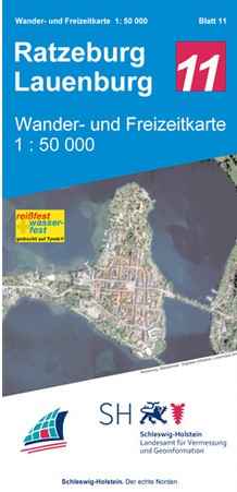 11 Ratzeburg - Lauenburg 1 : 50 000 - Wander- und Freizeitkarte Schleswig-Holstein