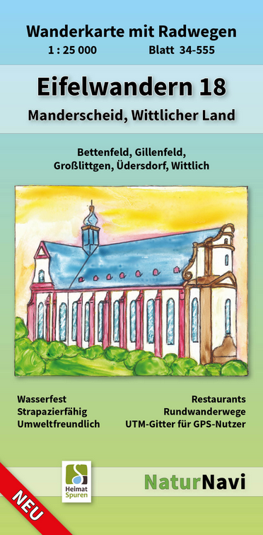 Eifelwandern 18 - Manderscheid, Wittlicher Land - 1:25.000 NaturNavi Wanderkarte