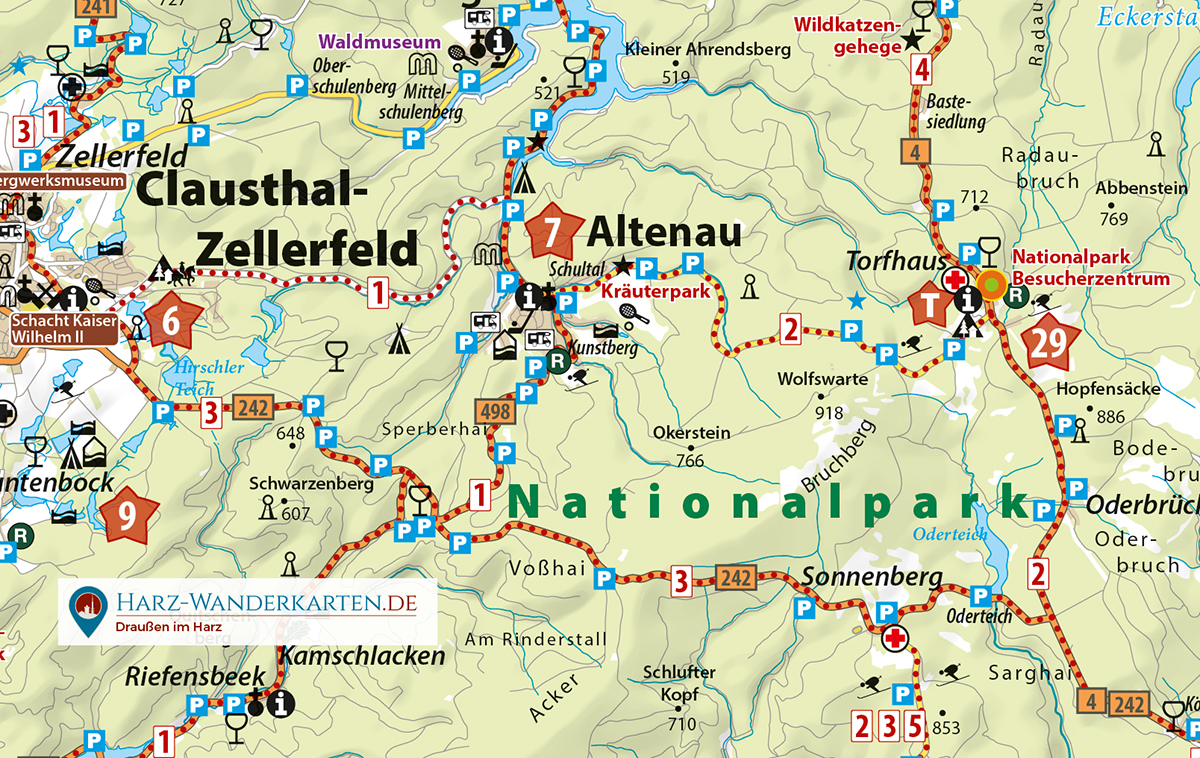 Luchskarte Harz Auto & Motorrad 1:125.000