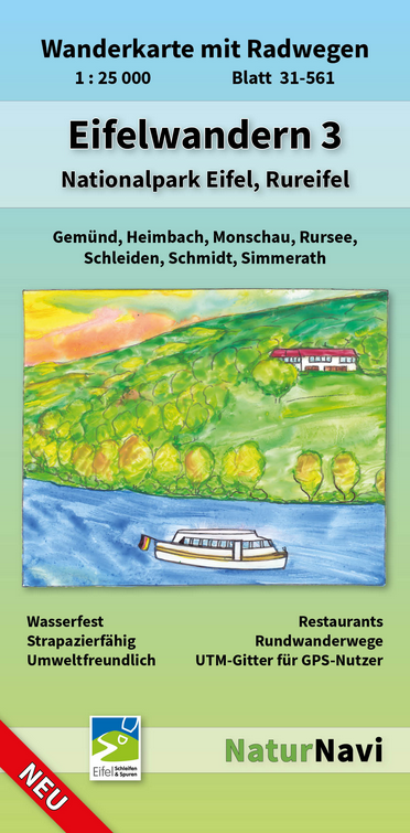 Eifelwandern 3 - Nationalpark Eifel, Rureifel - 1:25.000 NaturNavi Wanderkarte