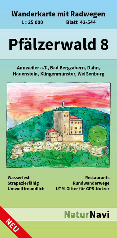 Pfälzerwald 8 - 1:25.000 NaturNavi Wanderkarte