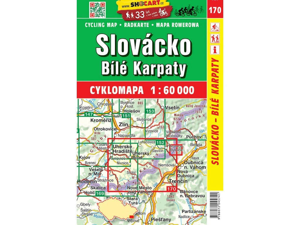 Tschechien / Slowakei 1:60.000 Fahrradkarten ShoCart