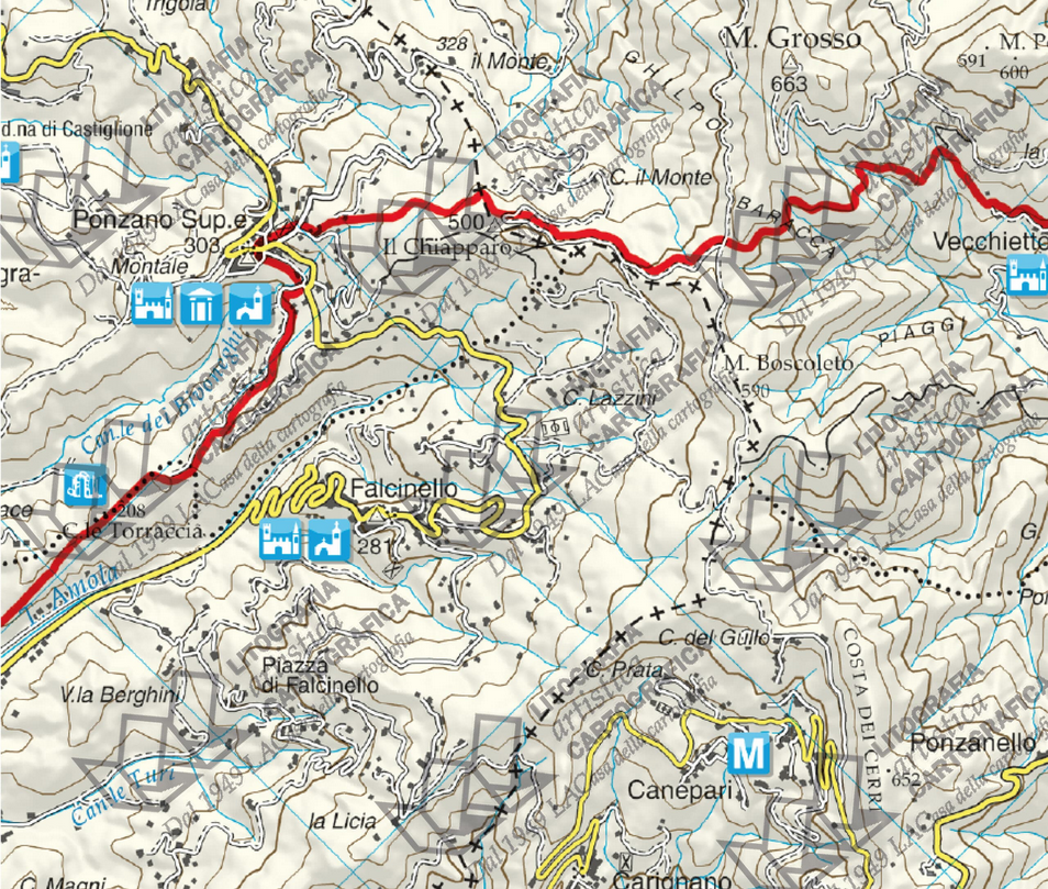 Via Francigena in Toscana - 1:50.000
