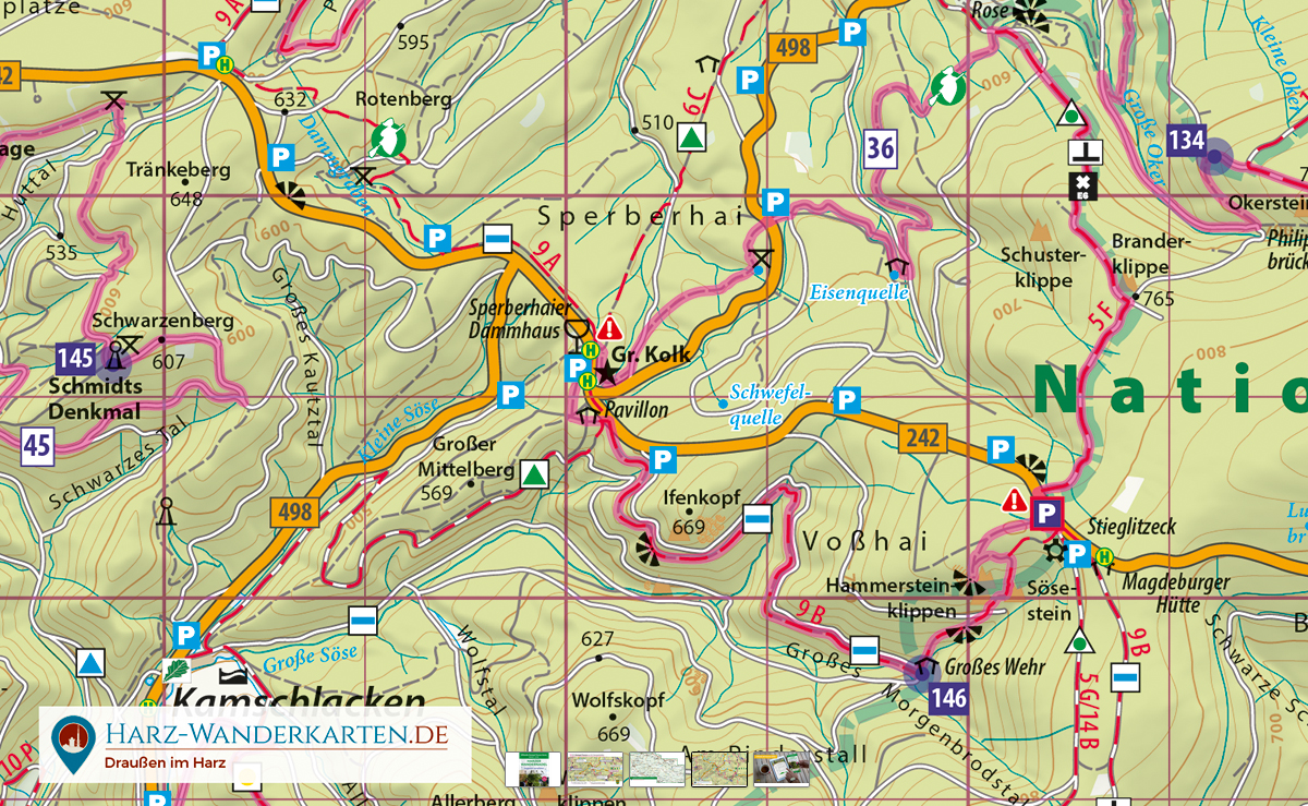 Harzer Wandernadel – Tourenkarte 1:50.000