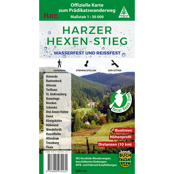 Harzer Hexen-Stieg – wetterfest 1:30.000