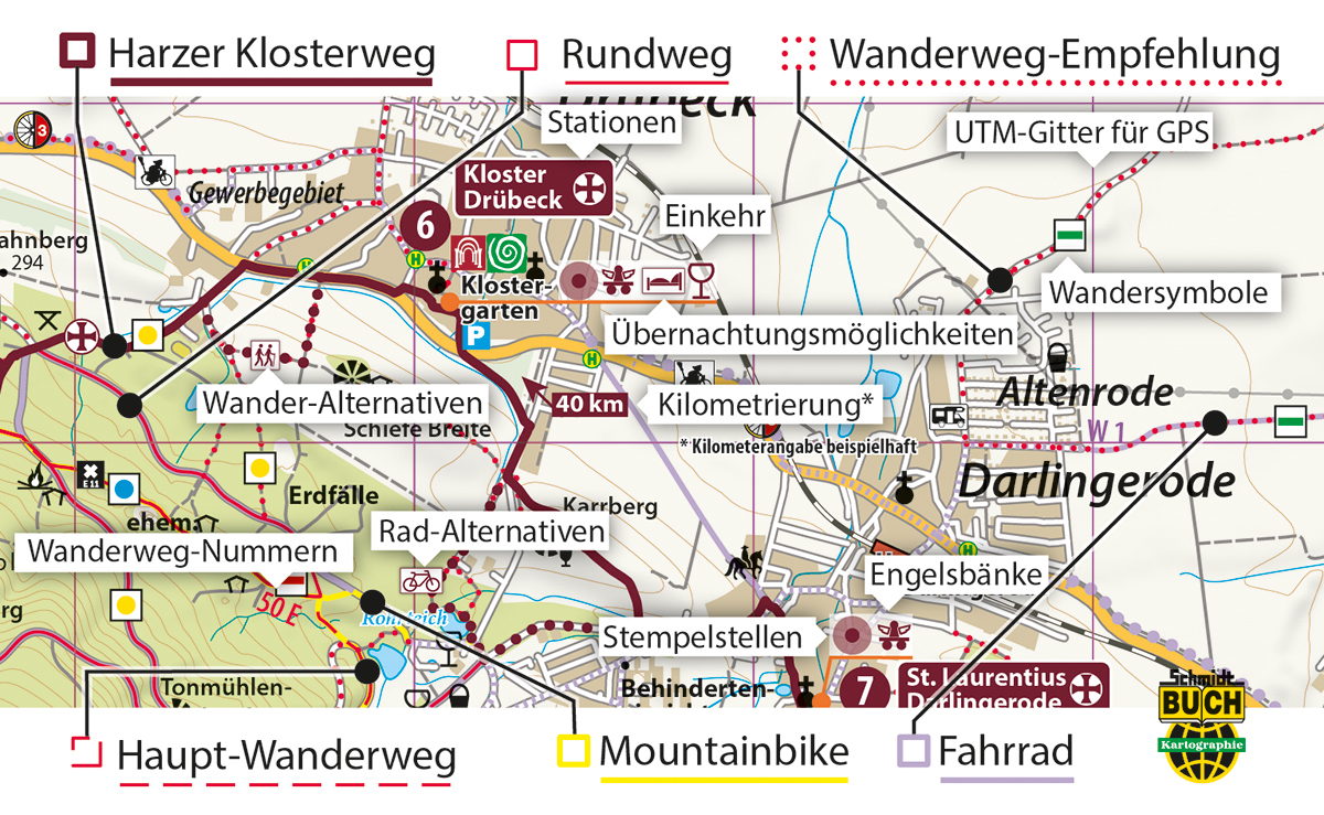 Harzer Kloster-Wanderweg 1:30.000