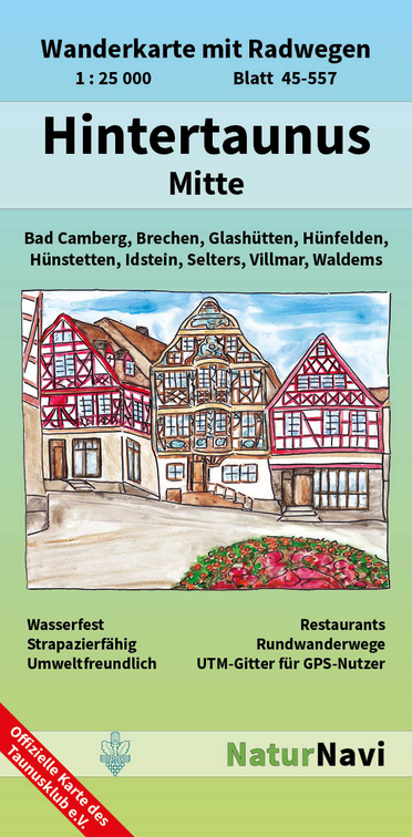 Hintertaunus Mitte - 1:25.000 NaturNavi Wanderkarte