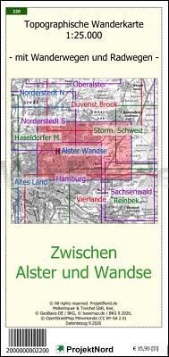 Zwischen Alster und Wandse 1:25.000 Wanderkarte