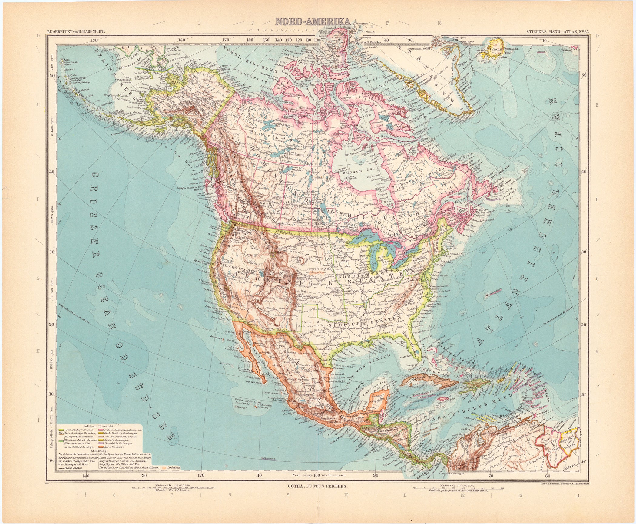 Nordamerika im Jahr 1905