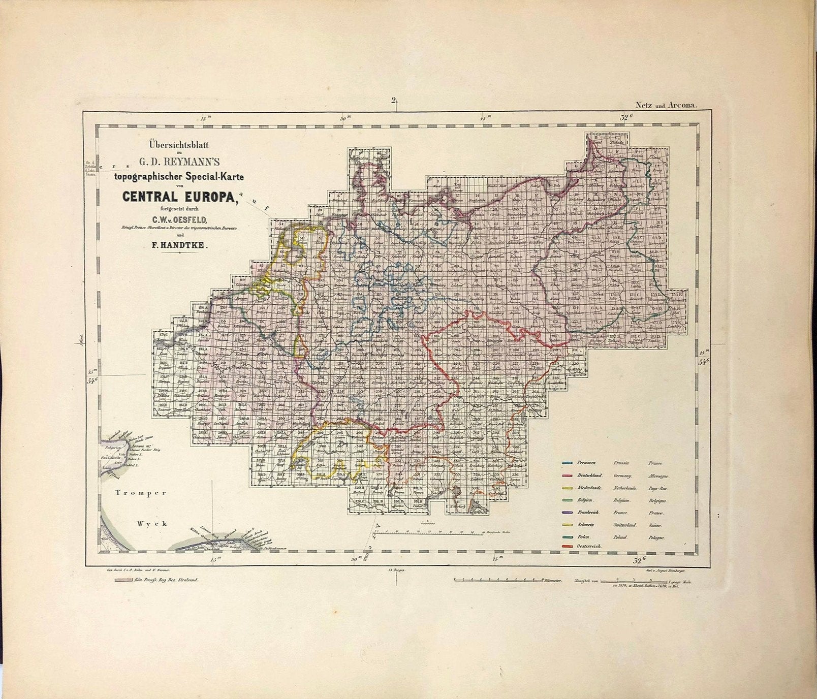 Mitteleuropa ab dem Jahr 1806 von Daniel Gottlob Reyman, Carl Flemming &  Karl Wilhelm von Oesfeld