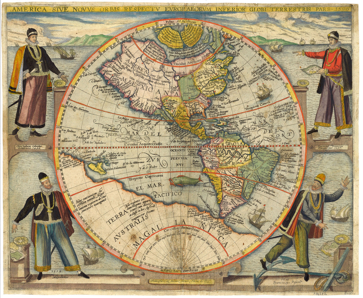 Amerika im Jahr 1596 von Theodor de Bry