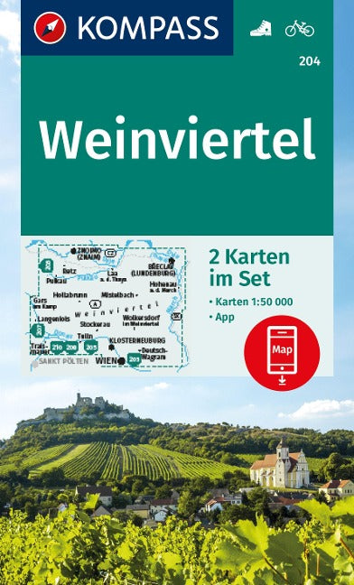 204 Weinviertel 1:50.000 - Kompass Wanderkartenset