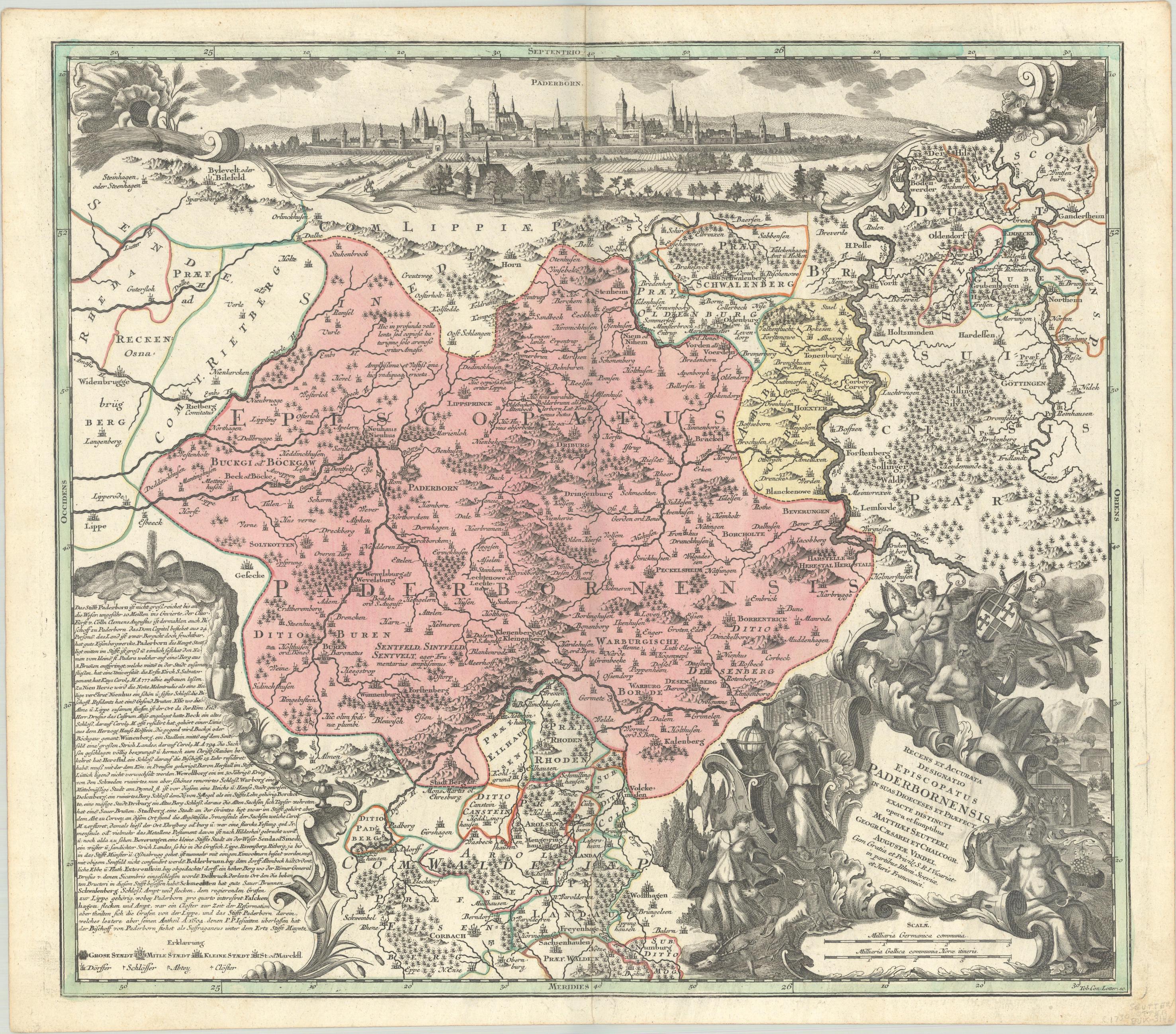Paderborn im Jahr 1750