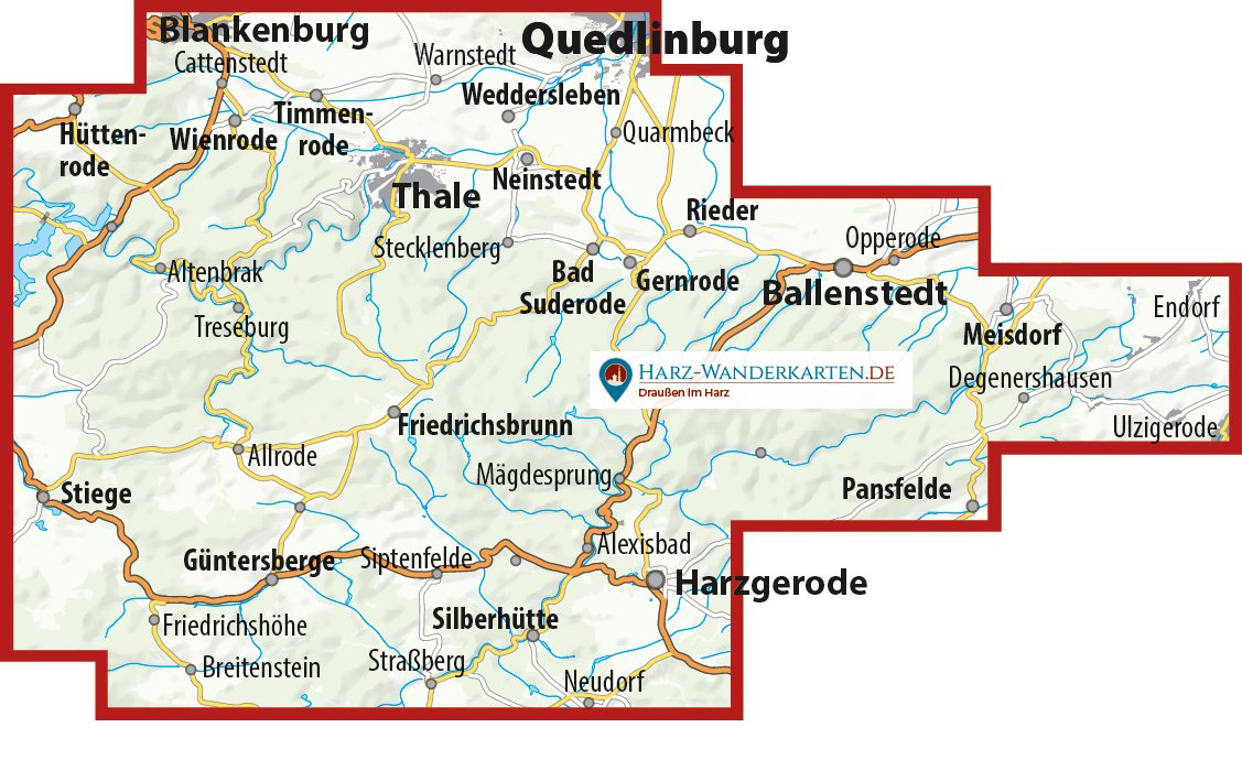 Selketal-Stieg und Bodetal 1:30.000