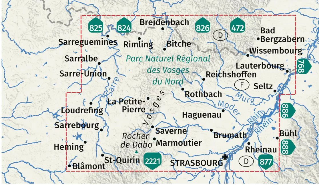 2220 Elsass, Vogesen Nord 1:50000 - Kompass Wanderkartenset