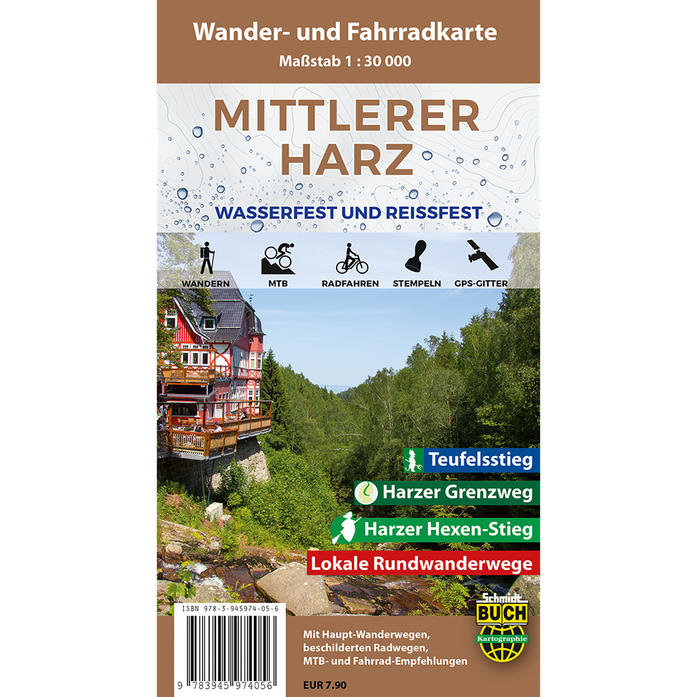 Der Harz in 4 Teilen – wetterfest 1:30.000