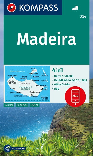 234 Madeira 1:50.000 - Kompass Wanderkarte