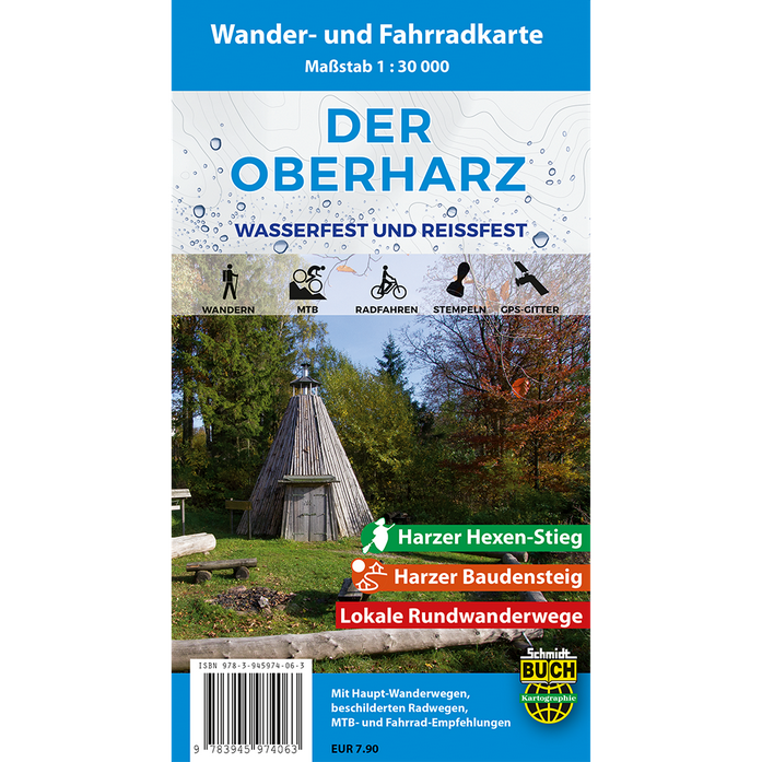Der Oberharz – wetterfest 1:30.000
