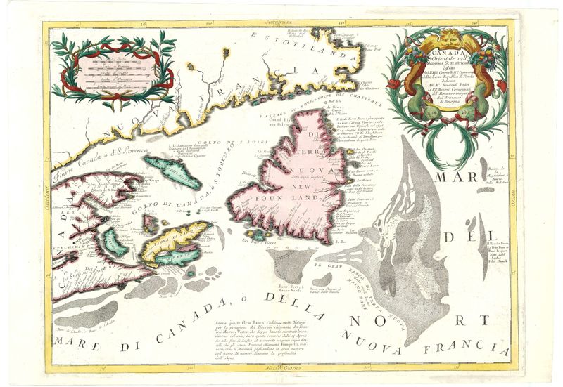 Nova Scotia im Jahr 1695 von Vincenzo Maria Coronelli