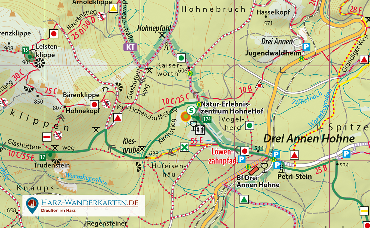 Mittlerer Harz – wetterfest 1:30.000