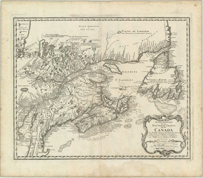Kanada im Jahr 1755 von Homann Erben