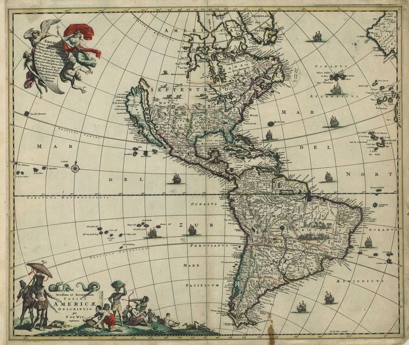 Amerika um das Jahr 1670 von Frederick de Wit (Kopie)