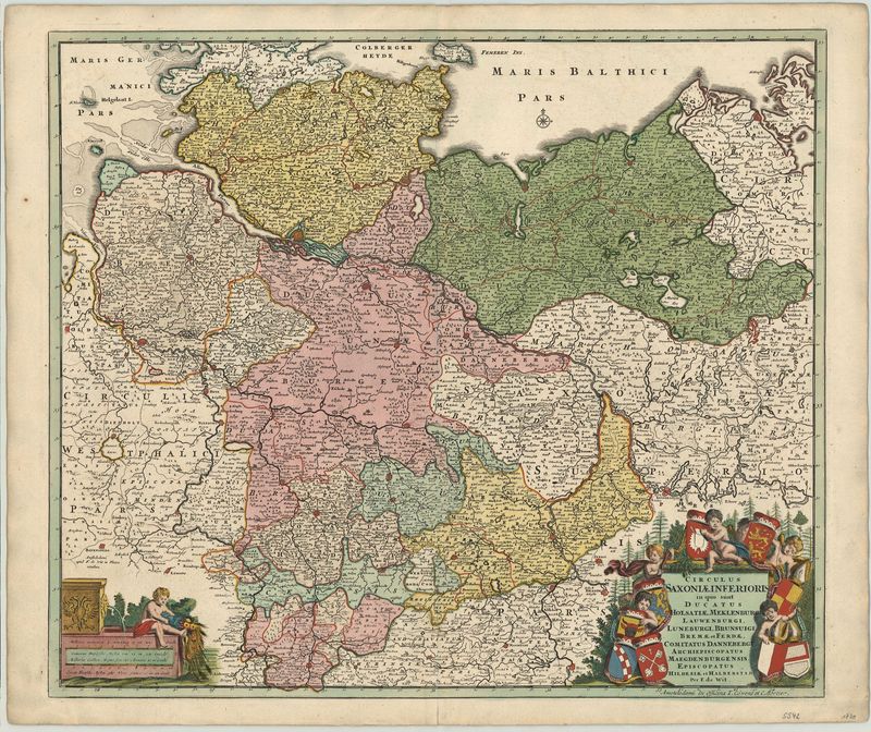 Niedersachsen um das Jahr 1730 von Jean Covens und Corneille Mortier