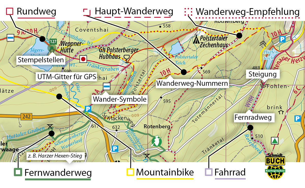 Der Harz in 4 Teilen 1:30.000