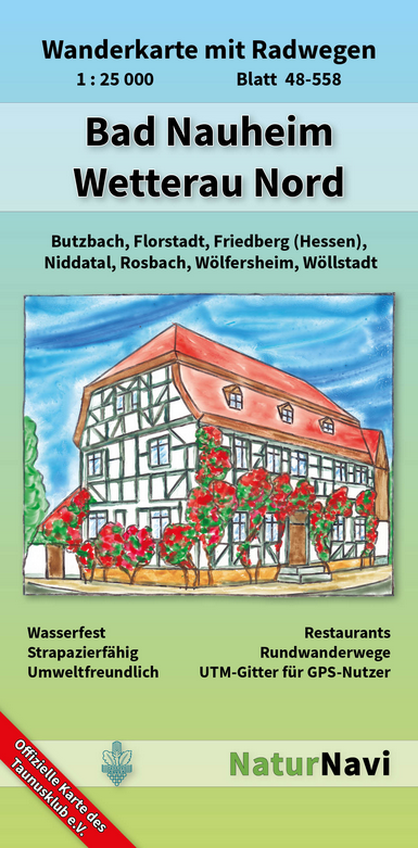 Bad Nauheim Wetterau Nord - 1:25.000 NaturNavi Wanderkarte