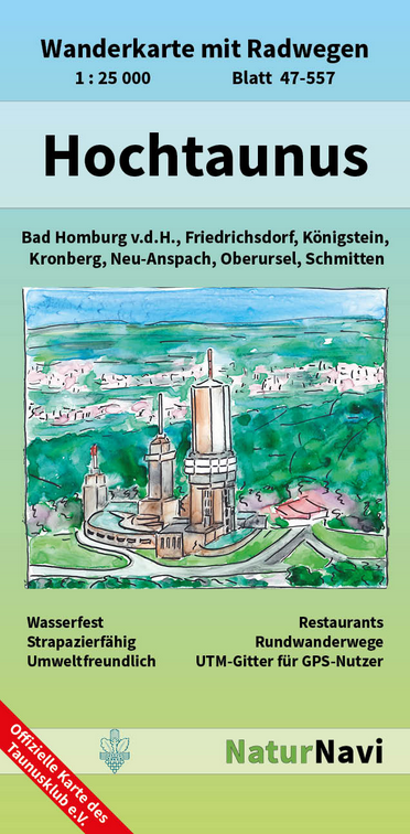 Hochtaunus - 1:25.000 NaturNavi Wanderkarte