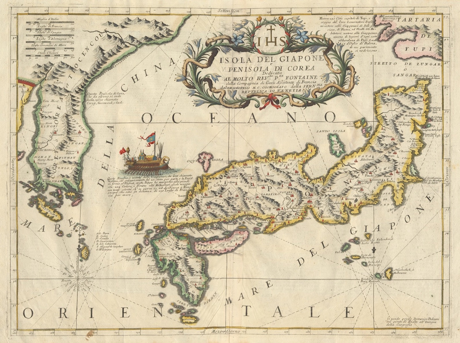 Japan im Jahr 1691 von Vincenzo Maria Coronelli