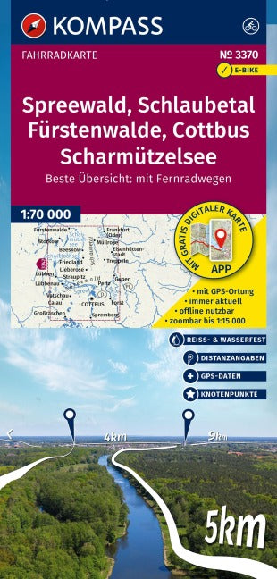 3370 Spreewald, Schlaubetal - 1:70.000