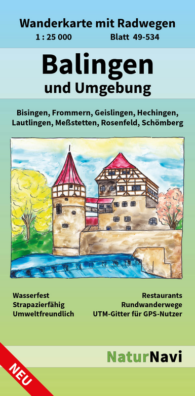 Balingen und Umgebung - 1:25.000 NaturNavi Wanderkarte