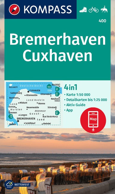 400 Bremerhaven, Cuxhaven - Kompass Wanderkarte