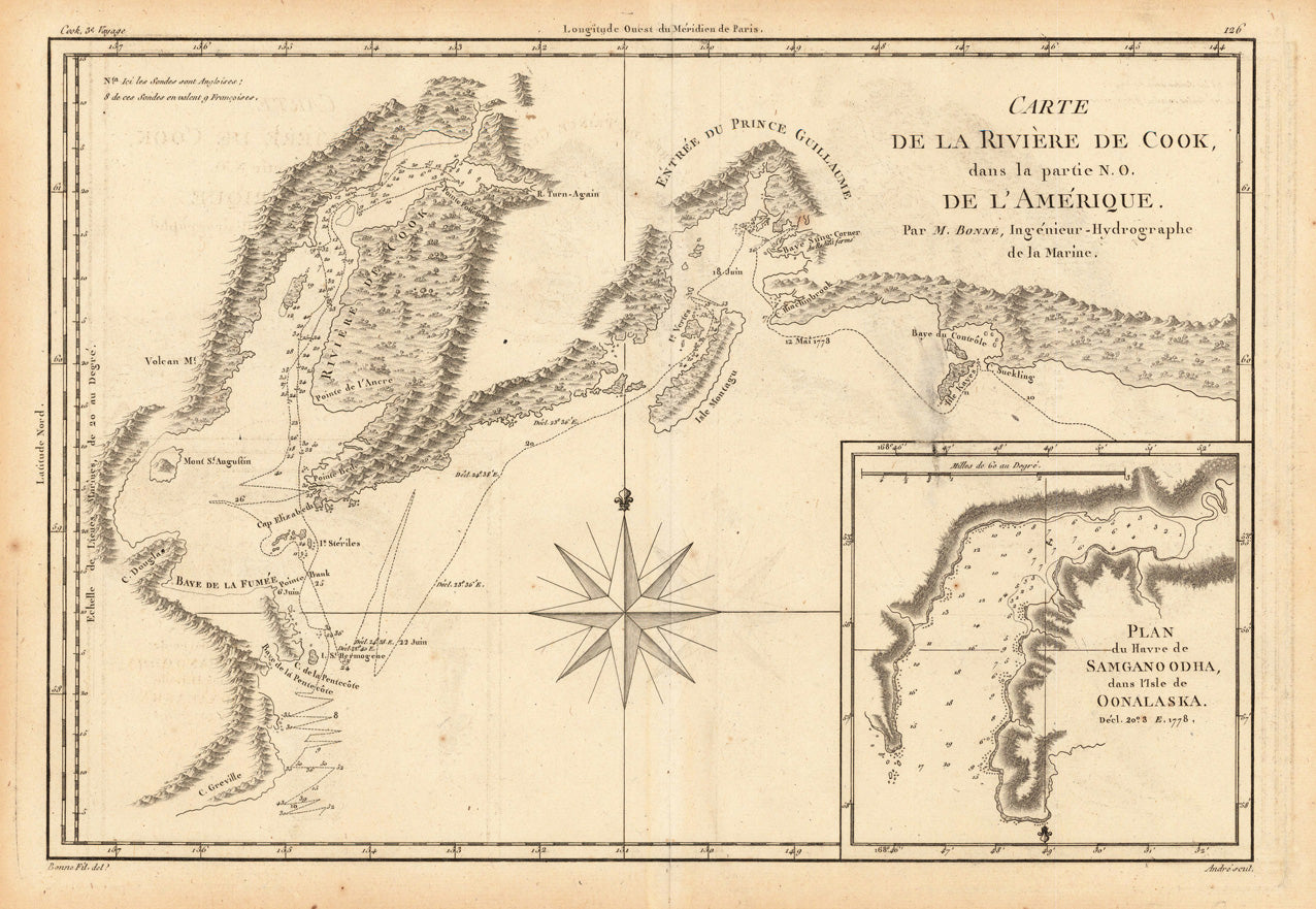 Alaska im Jahr 1788 von Rigobert Bonne
