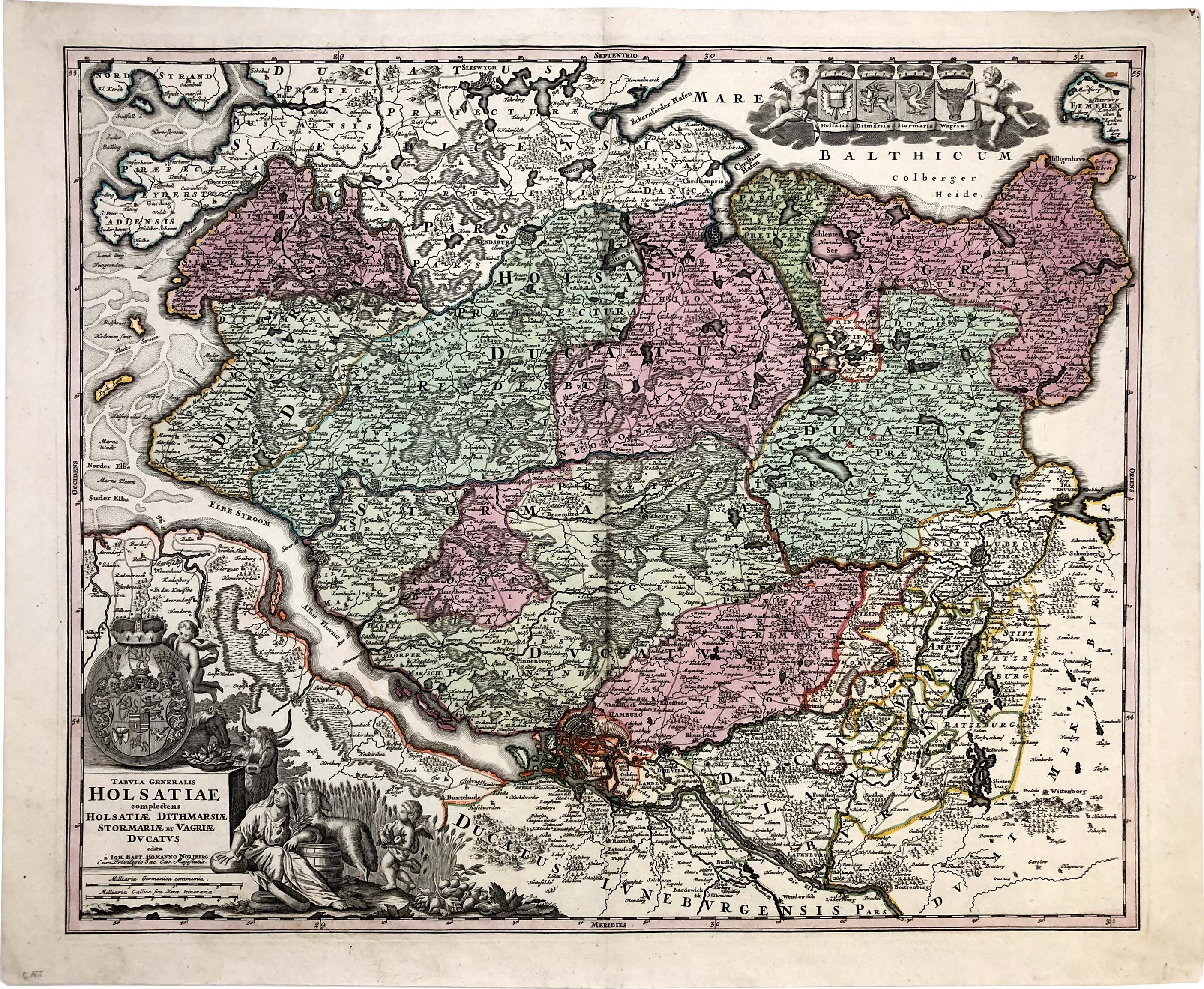 Holstein in der Zeit um 1720 von Johann Baptist Homann