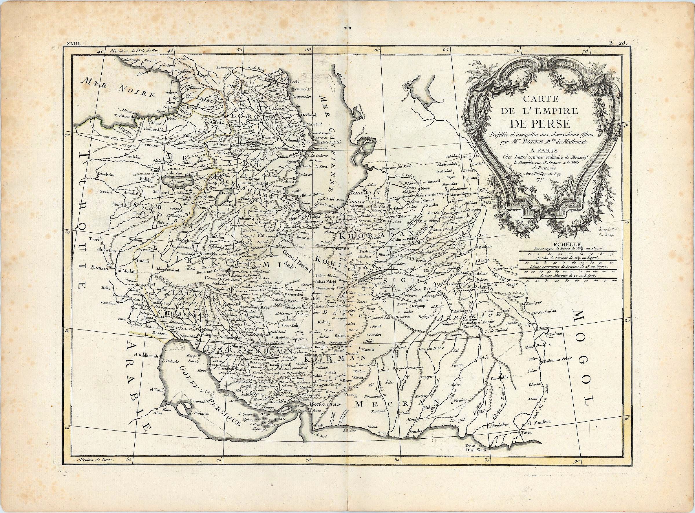 Persien im Jahr 1771 von Rigobert Bonne