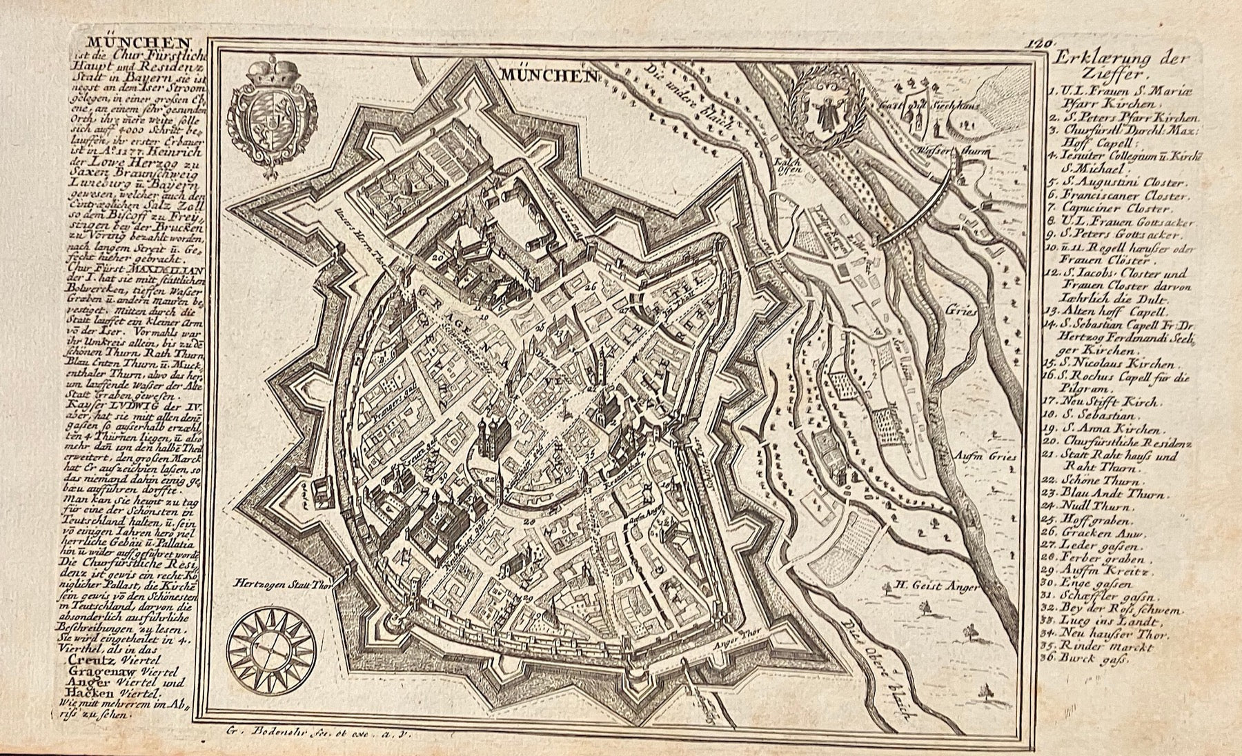 München im Jahr 1725 von Gabriel Bodenehr