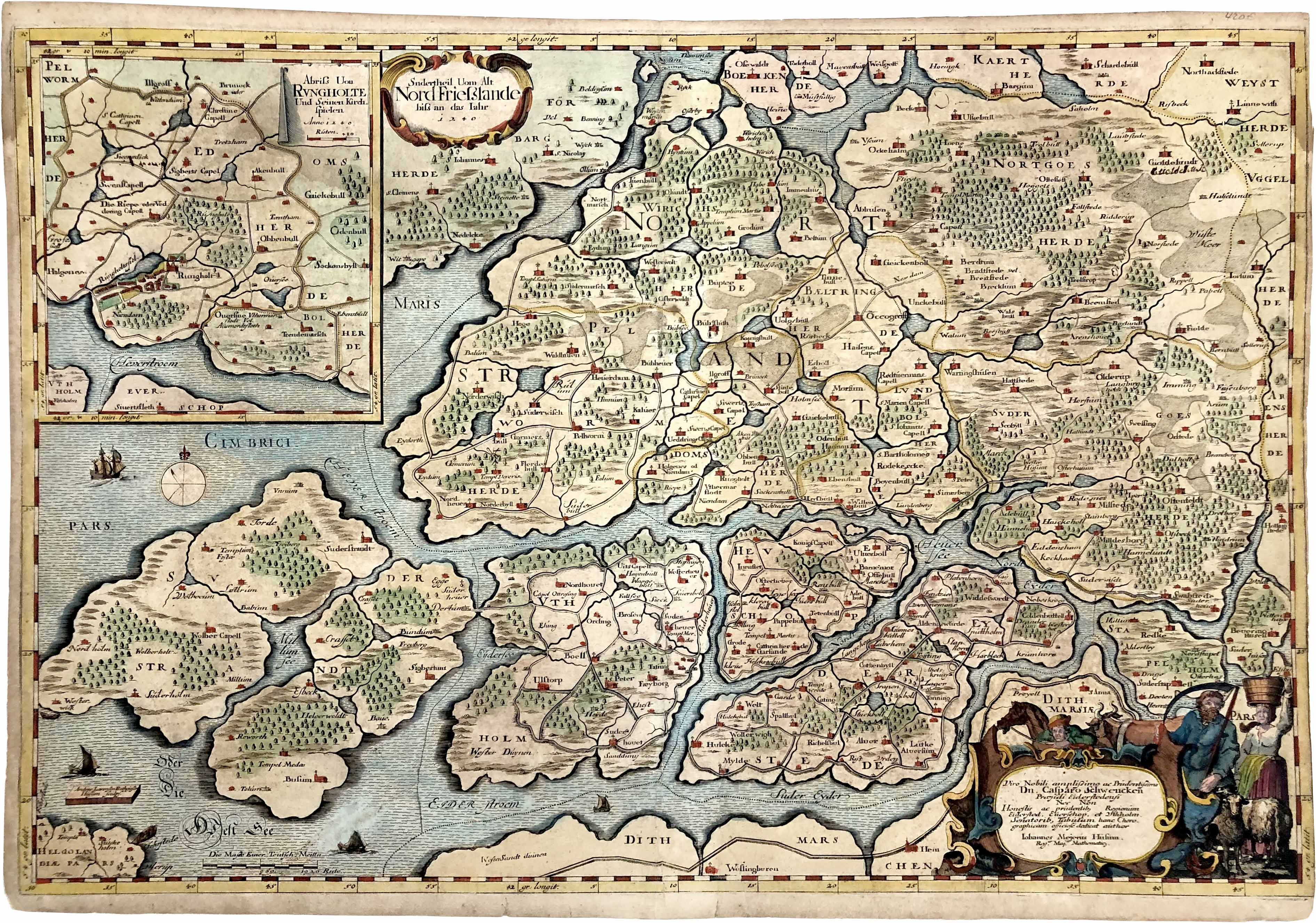 Friesland im Jahr 1652 von Johannes Mejer