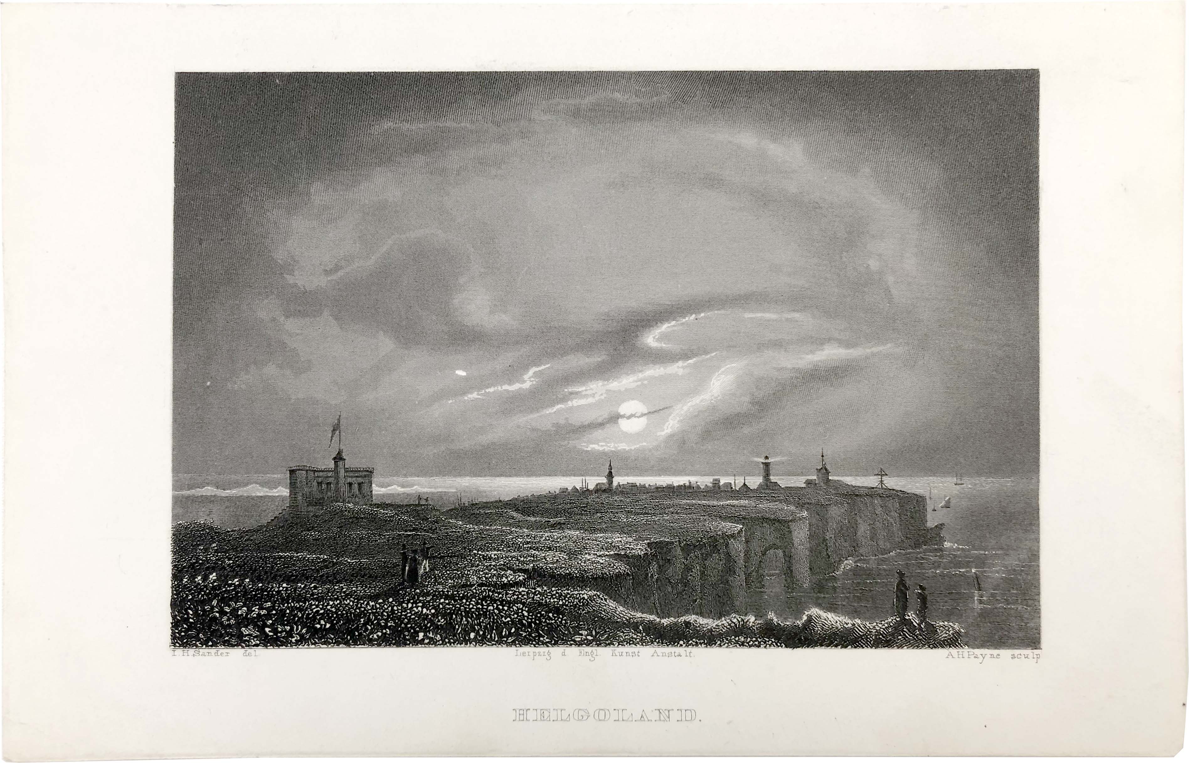 Helgoland im Jahr 1841 von Albert Henry Payne & Johann Heinrich Sander