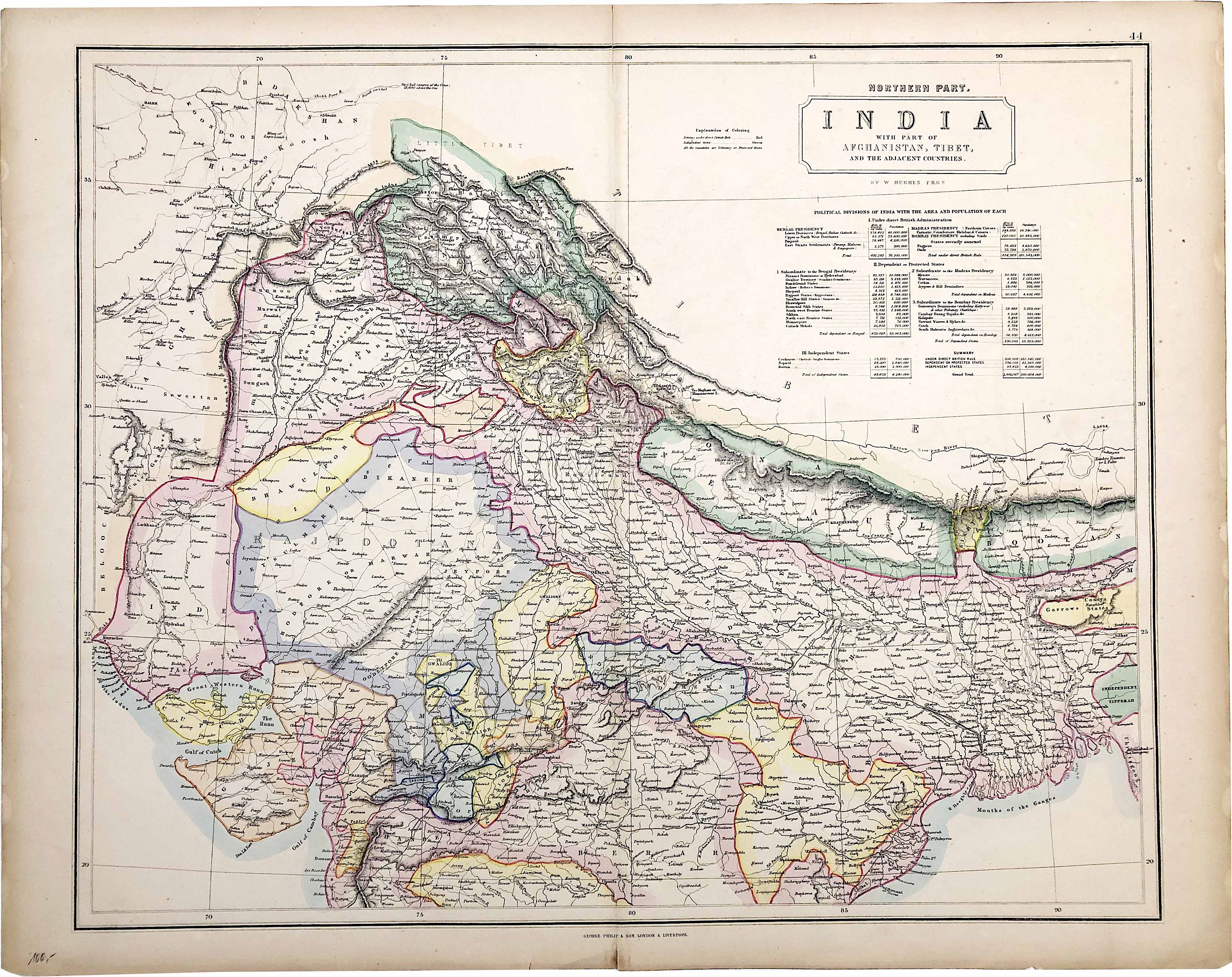 Asien um das Jahr 1860 von William Hughes