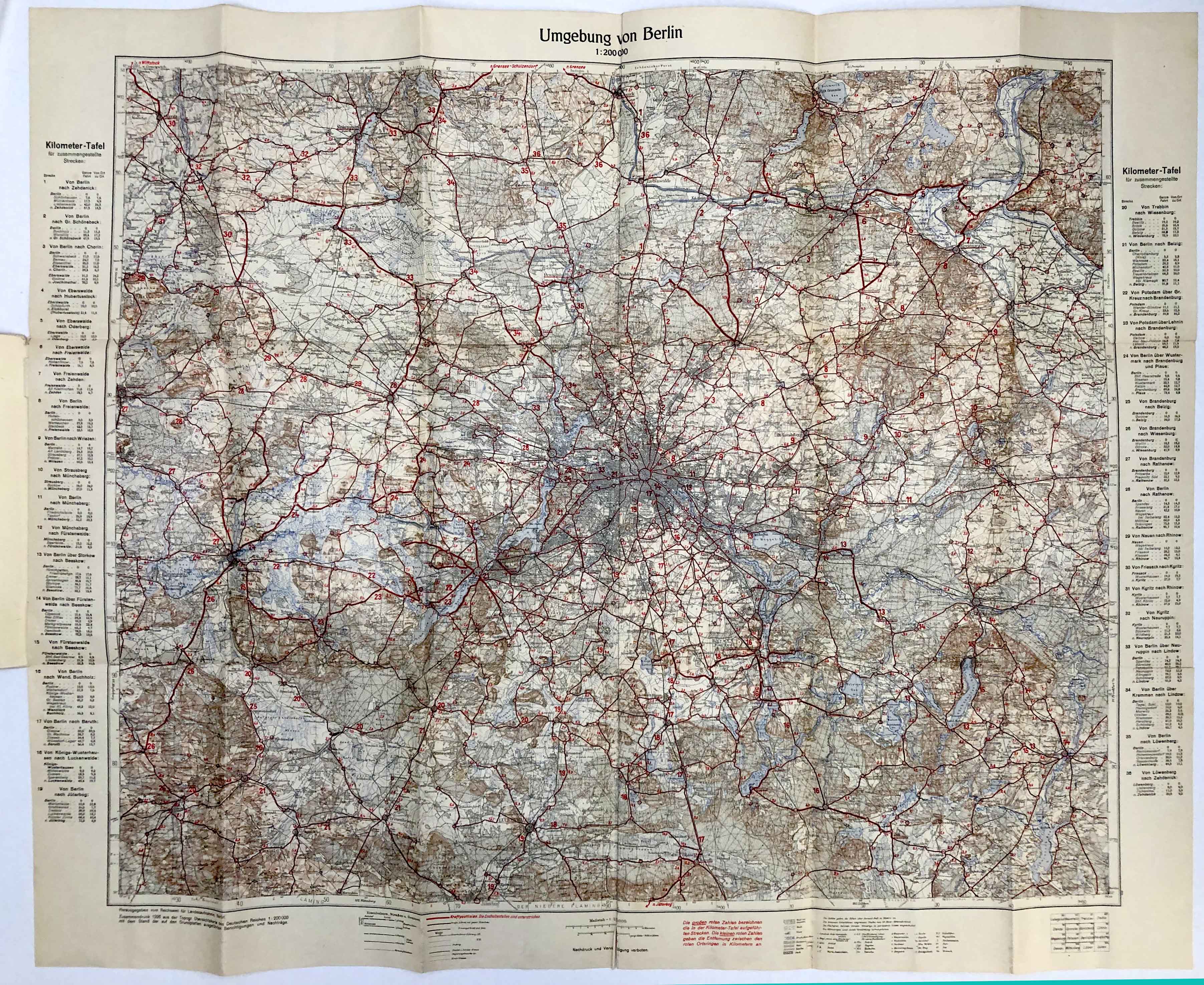 Berlins Umgebung im Jahr 1926 vom Reichsamt für Landesaufnahme