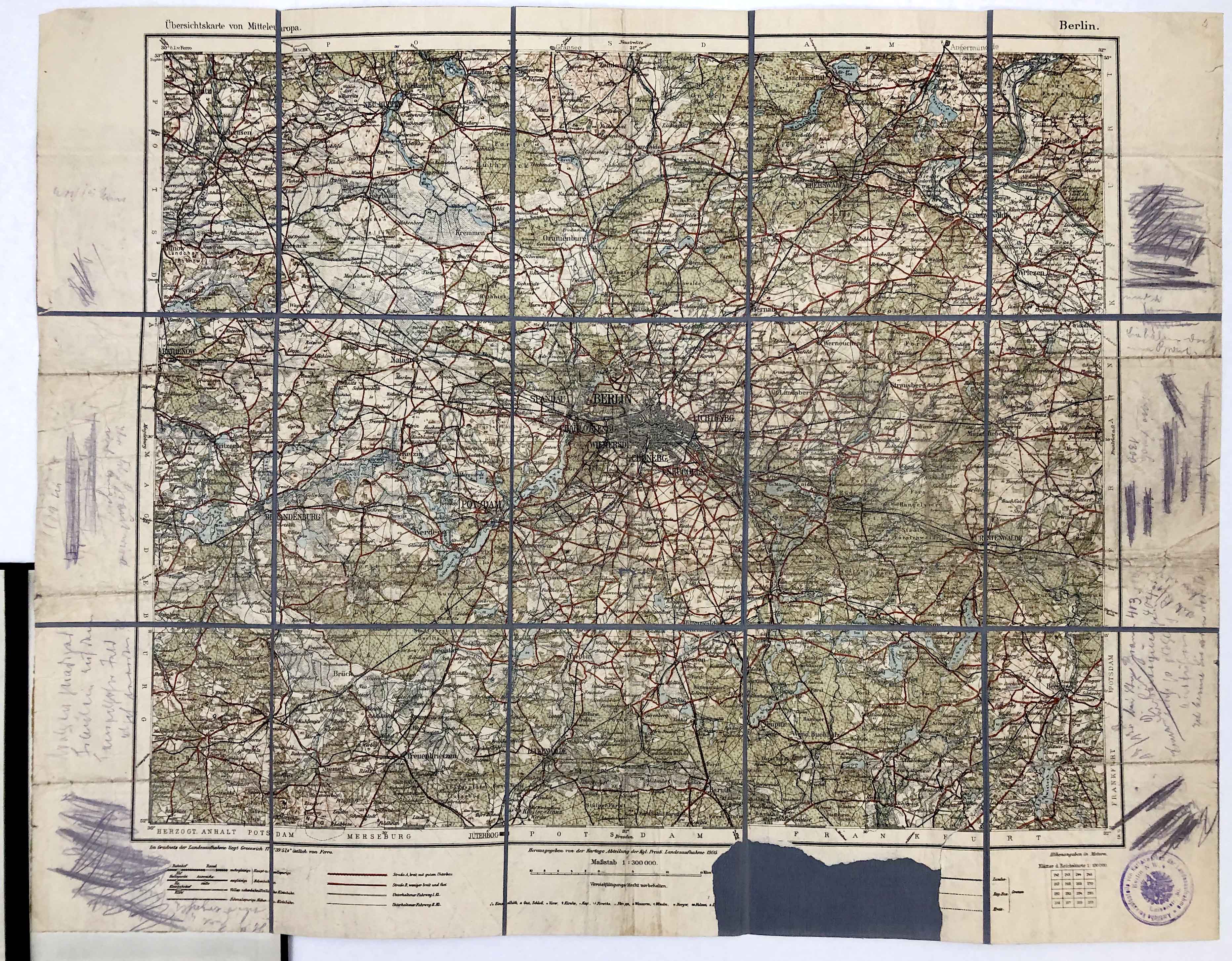 Umgebung von Berlin im Jahr 1926 vom Reichsamt für Landesaufnahme