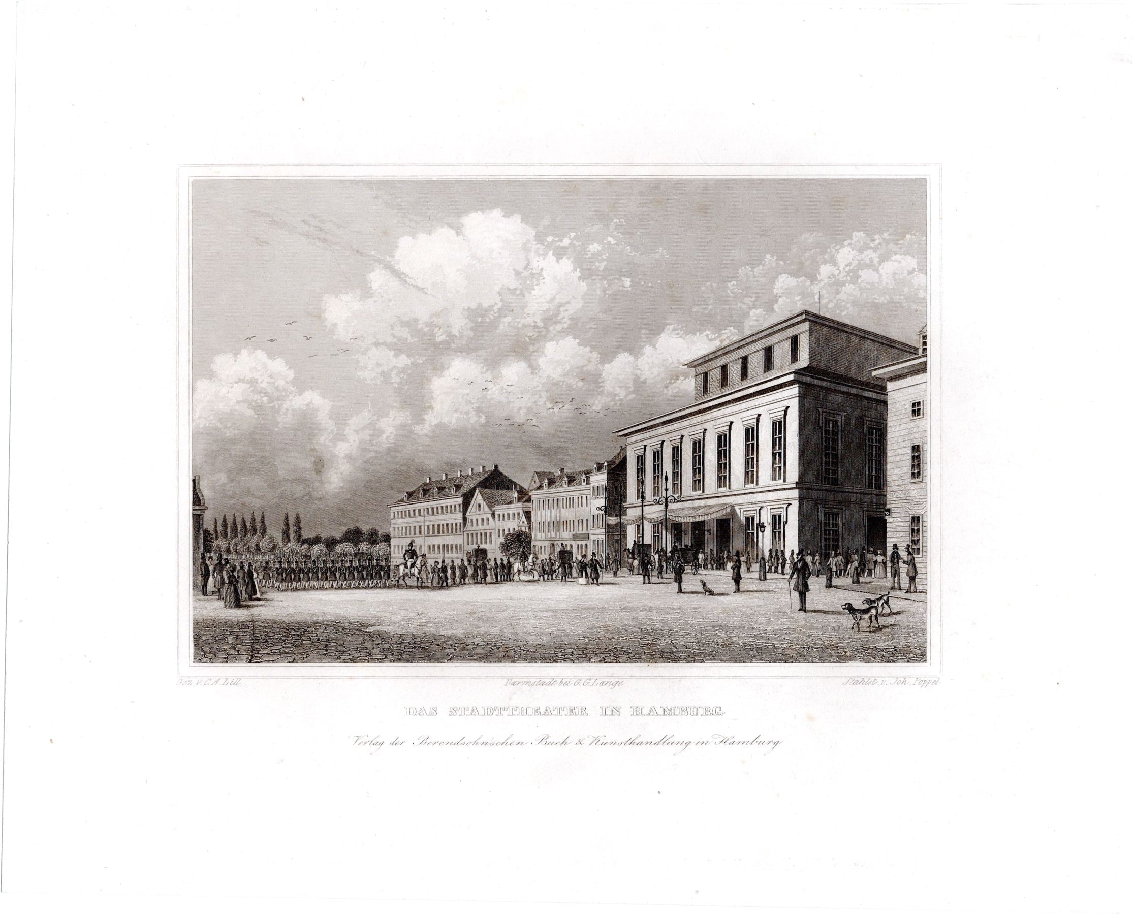 Das Stadttheater in Hamburg um das Jahr 1850 von Friedrich Carl Alexander Lill (Kopie)