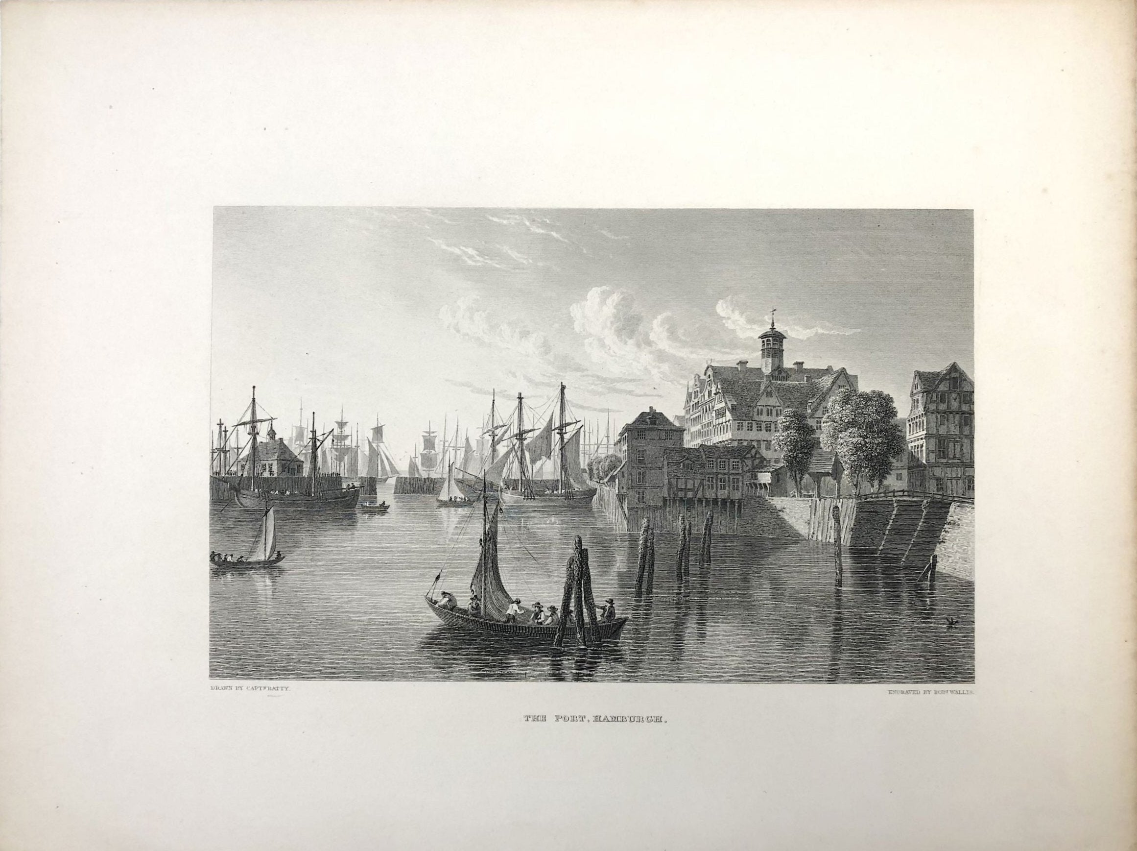 Hamburger Hafen um das Jahr 1870 von Robert Batty