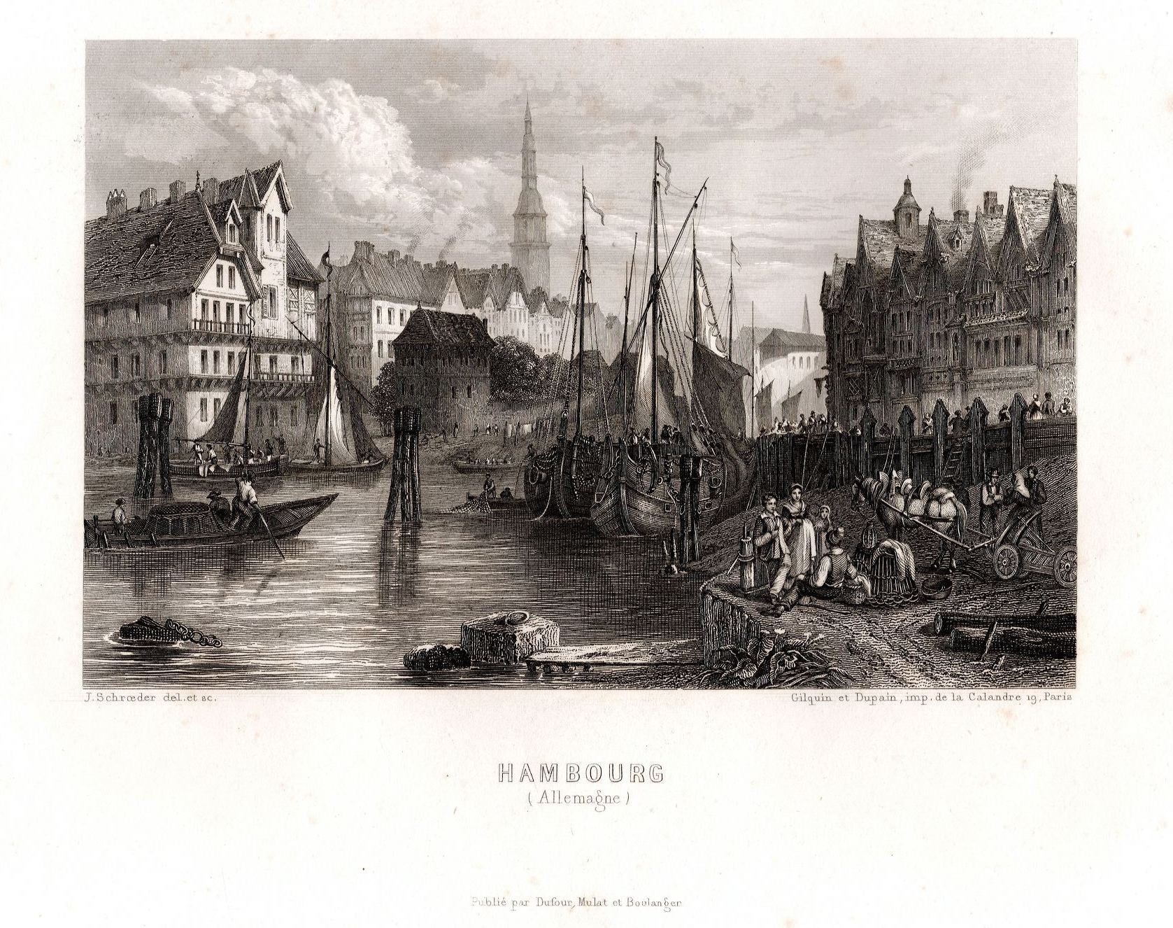 Hamburger Hafen um das Jahr 1860