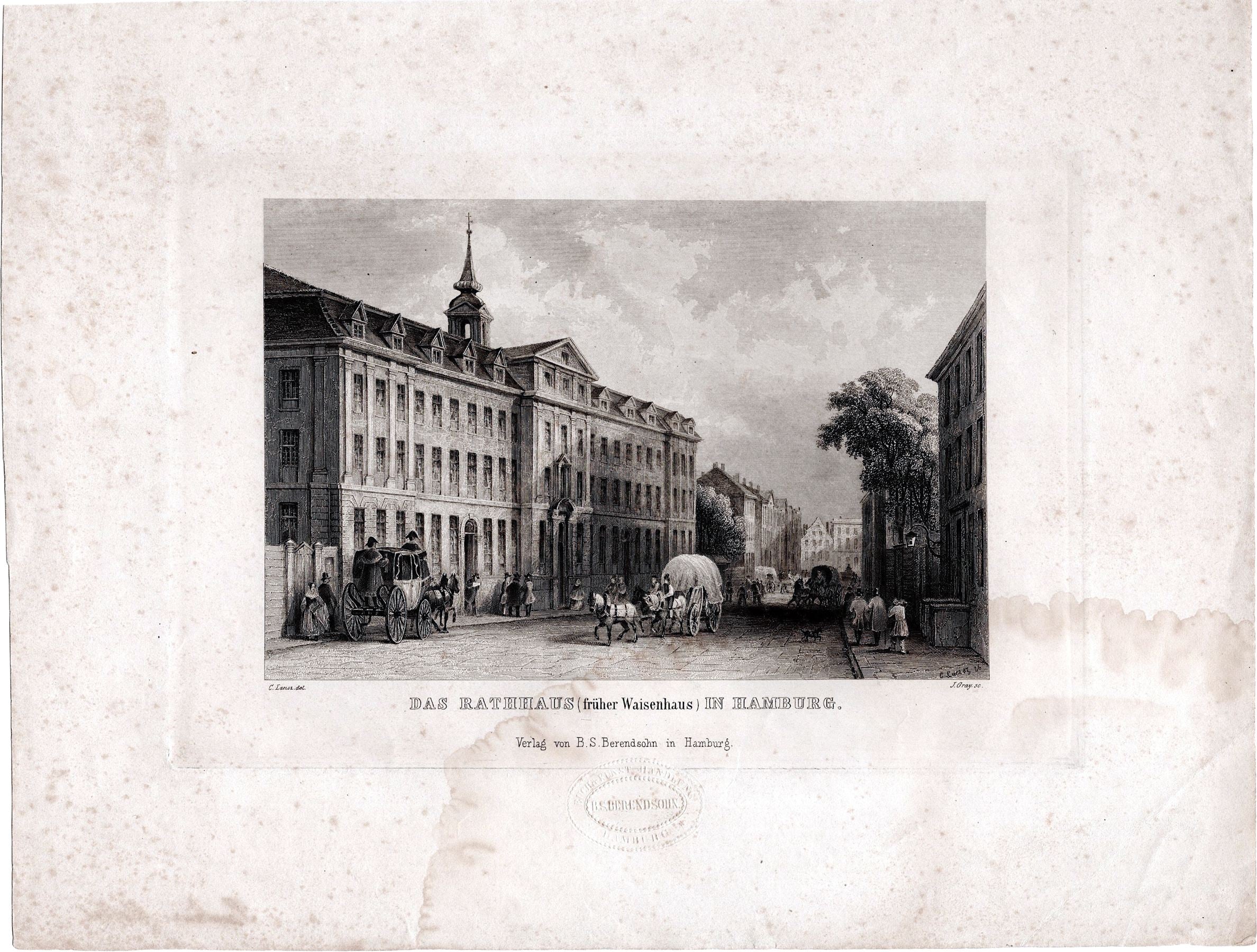 Hamburg um das Jahr 1845 von Carl Martin Laeisz