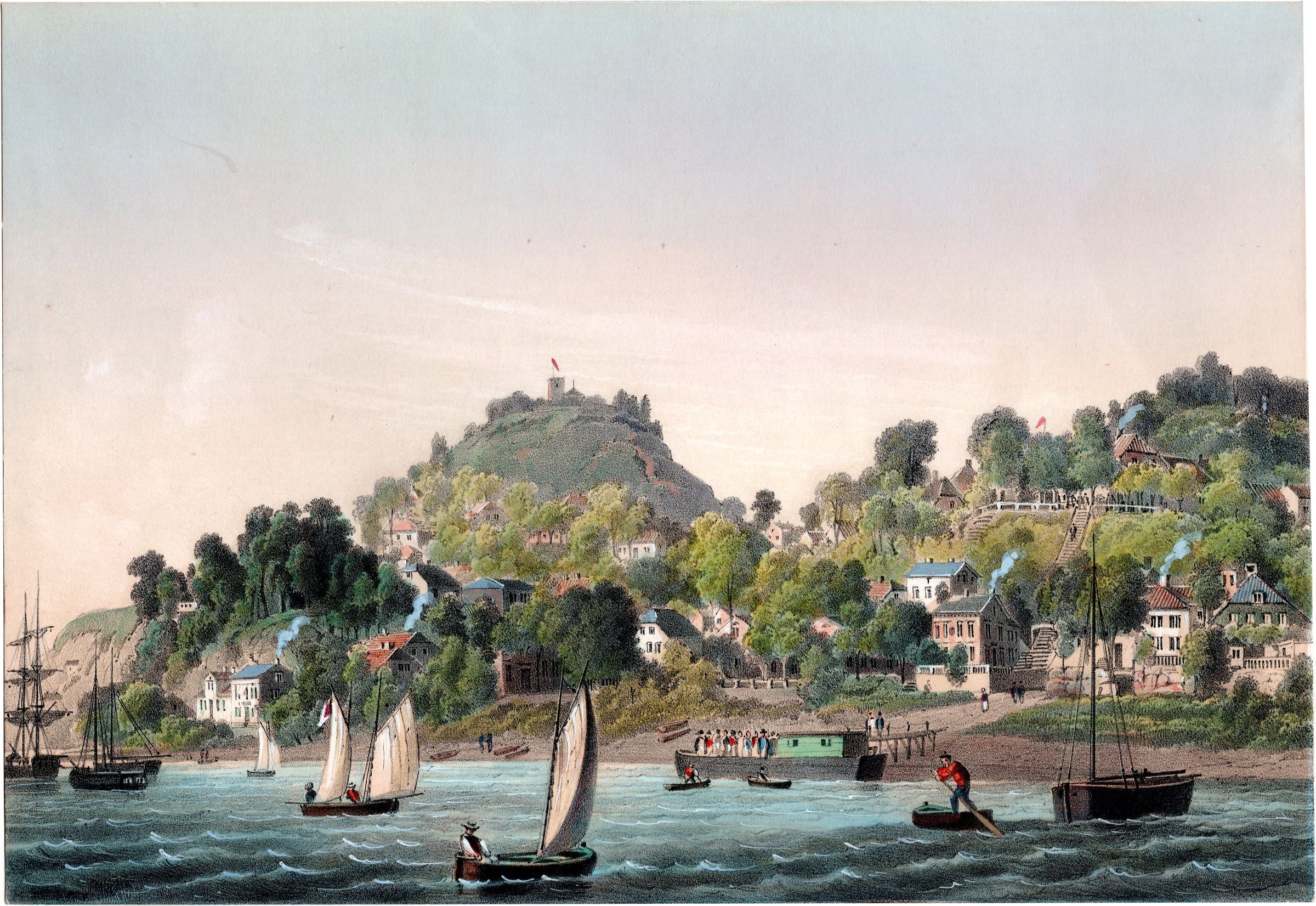Hamburg Blankenese im Jahr 1857 von Christian Ludwig Wilhelm Heuer